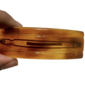 Vintage Tortoiseshell French Bar Barrette circa 1950’s, Minimalist Design, 3” long  - Fashionconservatory.com