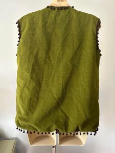 60’s Magikool Olive Green Corduroy Vest Medium - Fashionconservatory.com