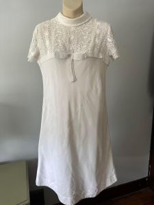 70’s White Mini Dress S