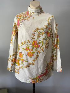60’s Lady Arrow Psychedelic Floral Tunic M - Fashionconservatory.com