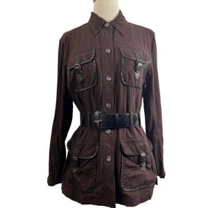 Vintage Emanuel by Emanuel Ungaro Lightweight Utilitarian Jacket, Year Round Wear, Italy, Sz 40 S/M