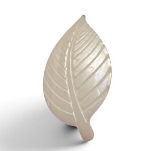 Vintage  Leaf French Hair Clip Barrette, Pearl White, Deadstock, Large 2.75”