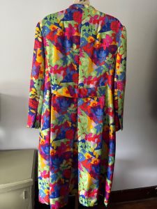 60’s Bill Blass Silk Floral Coat M - Fashionconservatory.com
