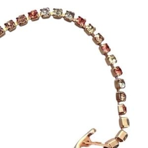 1950’s Multicolor Rhinestone Sweater Clip w/Goldtone Hardware, Divine piece! 8” - Fashionconservatory.com