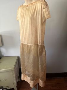 1920’s Ecru Cotton Lawn Dress - Fashionconservatory.com