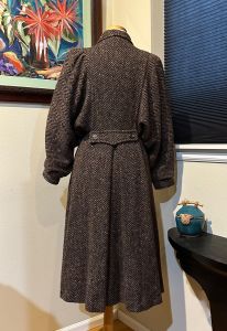Jimmy Hourihan Irish Donegal Tweed Walking Coat in Romantic Princess Cut Style  - Fashionconservatory.com