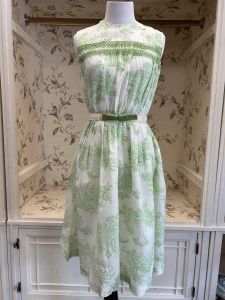 50’s Spring Green Toile Print Dress