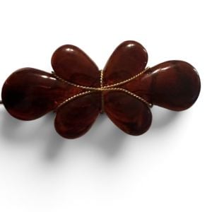 1970’s French Tortoiseshell Barrette Hair Clip with Gold Detailing, 2”, Unworn - Fashionconservatory.com