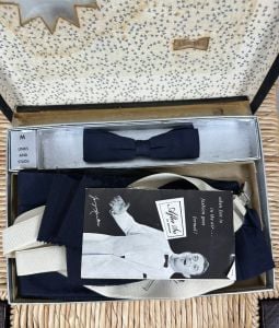 1960s men's bow tie cummerbund and suspenders by After Six - Fashionconservatory.com