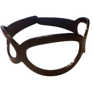 Vintage French Thick Headband with Cutouts in Jet Black, Handmade France, Unworn