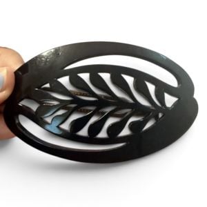 Vintage Charles Wahba Large Hair Clip in Black, 3.5” Long, Deadstock Unworn - Fashionconservatory.com