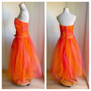 Jessica McClintock for Gunne Sax Tulle Party Dress Orange - Fashionconservatory.com
