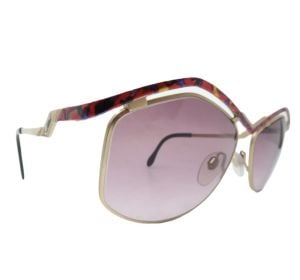 Gorgeous Cazal Sunglasses Circa 1980’s, Unisex, Made in Germany, Gold/Multicolor - Fashionconservatory.com