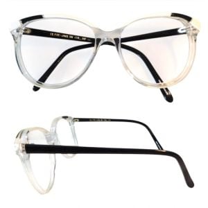 1980’s Oversized Cateye Frames in Black &  White for Eyeglasses or Sunglasses
