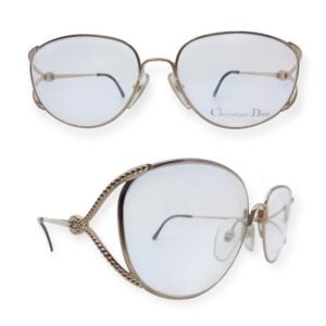 1990’s Christian Dior Deadstock Eyeglasses in Gold, Mod 2712, Made in Austria, Unisex