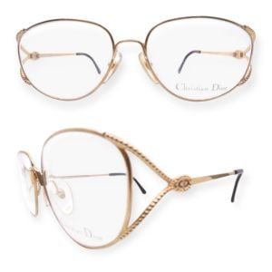 1990’s Christian Dior Deadstock Eyeglasses in Gold, Mod 2712, Made in Austria, Unisex - Fashionconservatory.com