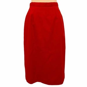 1980’s Vintage Bright Red Pencil Skirt, Above Knee Length, 26” Waist, Bombshell! - Fashionconservatory.com