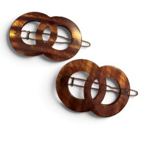 1970’s Mod Style French Barrettes in Tortoiseshell, One Pair, Deadstock Unworn