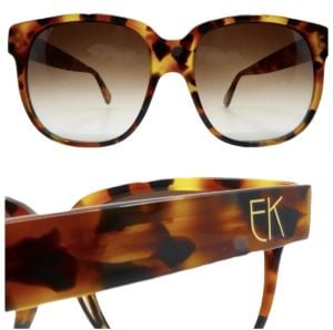 Vintage Emmanuelle Khanh Paris sunglasses Mod EK 8080-527 size 56-18, France  Tortoiseshell Emmanuel