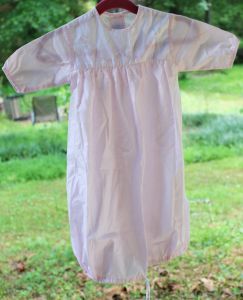 Auraluz Newborn Infant Layette Gown Pink Embroidered Flowers Bows Girl