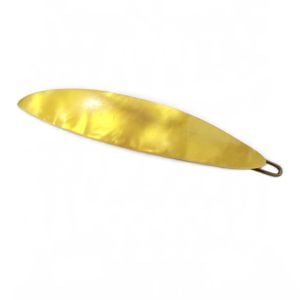Vintage French Bar Bartette in Pearly Yellow, Angular Shape, 3” Long, Unworn