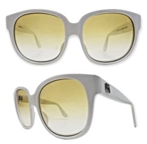 1980s Emmanuelle Khanh White Sunglasses ,Model 8080,  Made in France - Fashionconservatory.com