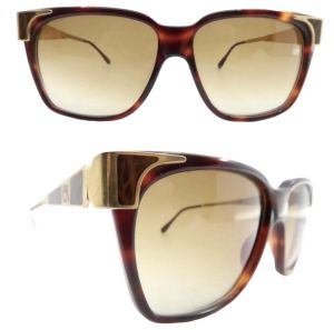 Emmanuelle Khanh PARIS Sunglasses, Tortoiseshell w/ Gold Detail, Made in France