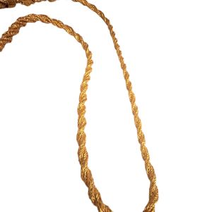 Vintage Napier Thick Bright Gold Twisted Necklace 24k Gold Plated, 24” Long - Fashionconservatory.com