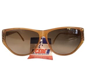 1990’s CEBE France Angular Sunglasses Mod 931, Brown & Black, Unisex and NWT - Fashionconservatory.com