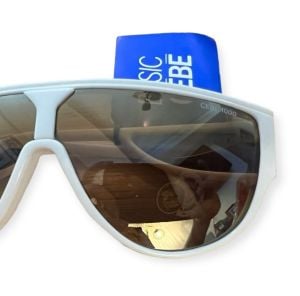 1980’s CEBE France Sports Glasses w/ Side Shields, White, Deadstock/NWT, Unisex - Fashionconservatory.com