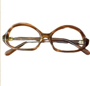 Vintage 1950’s Artsy Tortoiseshell Eyeglasses Frames, Thick Framed Eyeglasses