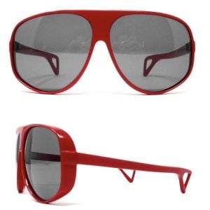 1970’s Vintage Aviator Style Sunglasses in Red, Made in France, Deadstock