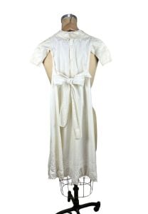 Edwardian christening gown with pleats and embroidery  - Fashionconservatory.com