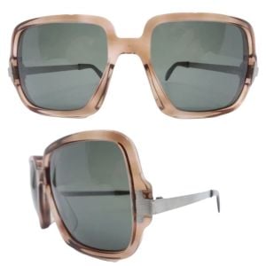 1970’s Neostyle Sunglasses, Brushed Metal Temples, Made in Germany, Unisex - Fashionconservatory.com