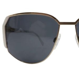 1970’s Silhouette Sunglasses , White & Gold, Mod. 6061, Made in Austria, Unisex - Fashionconservatory.com