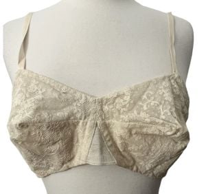 Rare Vintage CADOLLE PARIS Lace Bullet Bra made for Bonwit Teller, Paris France