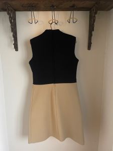 1960s Kay Windsor Black & Tan Shift Dress - Fashionconservatory.com
