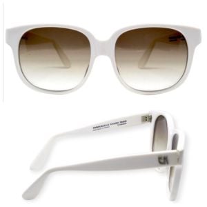 80’s Emmanuelle Khanh Paris White Sunglasses, Iconic Mod 8080, Frame France