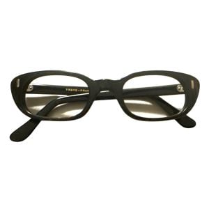 Fierce 1950’s Vintage Jet Black Cateye Eyeglasses, Optical Frames, Frame France