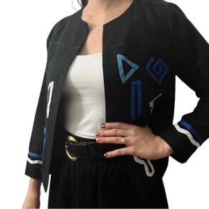 1980’s Vintage Lightweight Blazer/Lightweight Jacket, Black, Small / Medium - Fashionconservatory.com