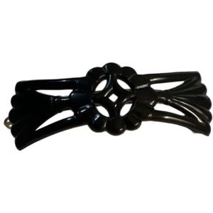 1960’s Vintage Black French Hair Barrette, Curved French Hair Clip, Deadstock