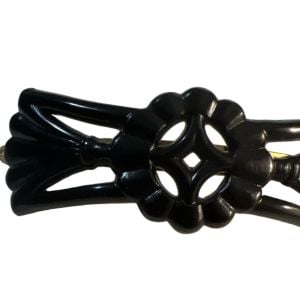 1960’s Vintage Black French Hair Barrette, Curved French Hair Clip, Deadstock  - Fashionconservatory.com