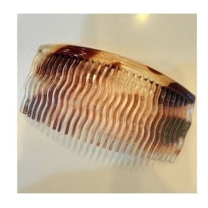 1930’s French Wavy Hair Comb in Tortoiseshell Color, Extra Long 3.5”, Deadstock - Fashionconservatory.com