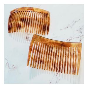 1960’s Vintage French Hair Combs in Tortoiseshell, Deadstock/ Unworn, 2.5” Long - Fashionconservatory.com