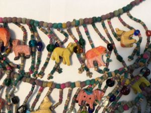 Artisan Ethnic Painted Animals 3 Strand Vintage Necklace - Fashionconservatory.com