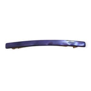 1970’s Pearlescant Dark Purple Slim French Bar Barrette, 4” long, Deadstock Unworn - Fashionconservatory.com