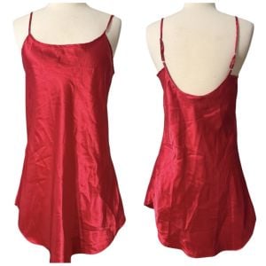 1990’s Vintage Sexy Chemise in Lipstick Siren Red with Spaghetti Straps, Small or Medium, Slip Dress - Fashionconservatory.com