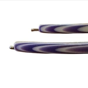 1970’s Vintage Purple & White Thick Plastic Bobby Pins, Retro Design - Fashionconservatory.com