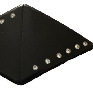 1980’s Black Rhinestone French Angular Barrette, 3” Long, Deadstock - Fashionconservatory.com