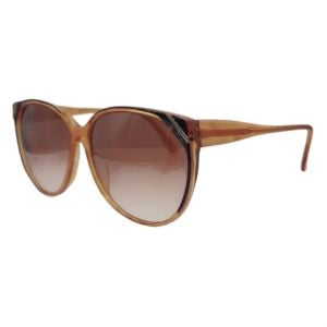 Vintage Oversized Sunglasses in Brown.  Oval Shaped Slight Cateye, by Sebastiano  - Fashionconservatory.com